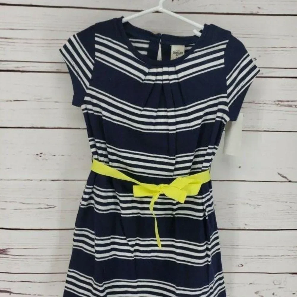 Oshkosh B'Gosh 3T Toddler Navy Blue sailor Striped‎ dress